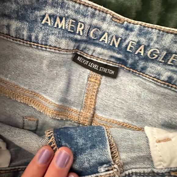American Eagle Next Level Stretch Distressed Denim Shorts - Picture 4 of 4